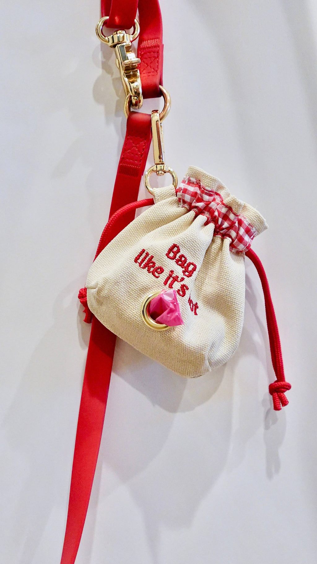 Lucky Pouch Poop Bag Holder | Cherry