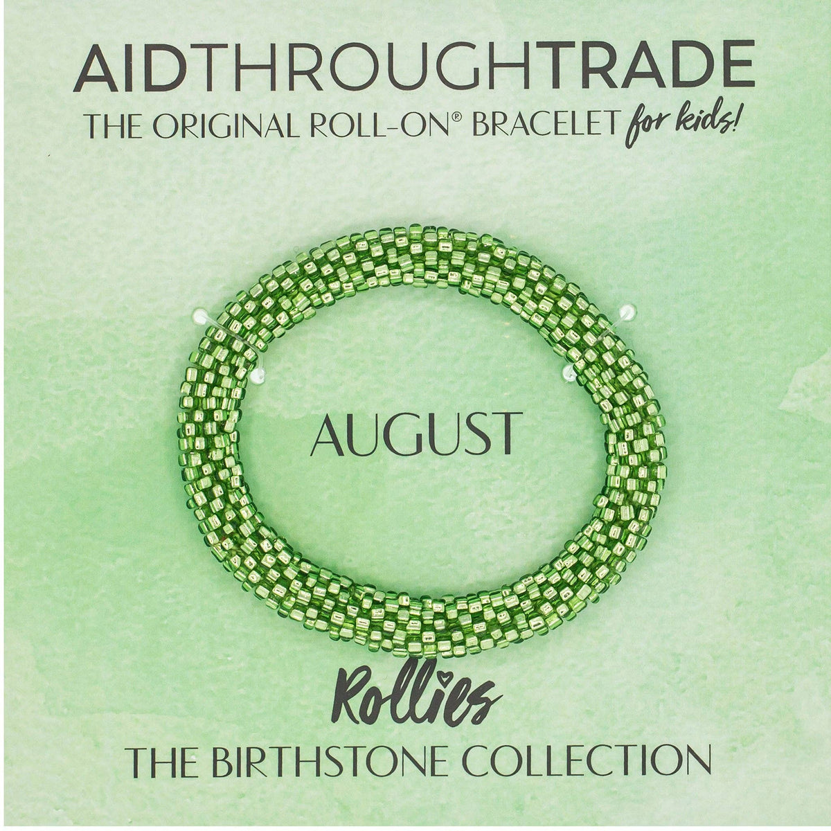 August Birthstone Rollies® for Kids - Birthday Bracelet
