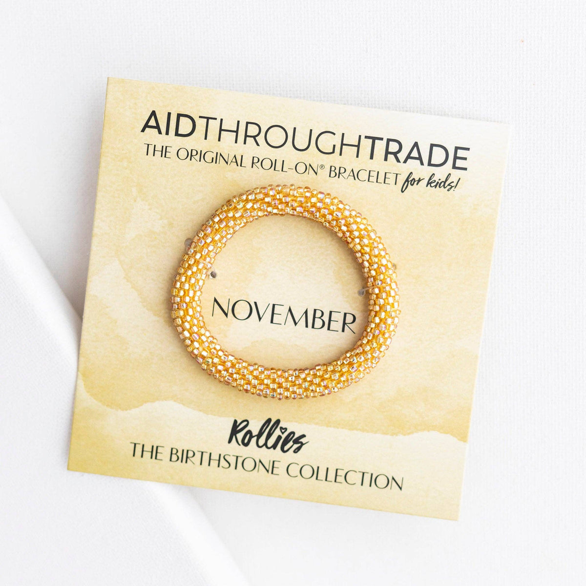 November Birthstone Rollies® for Kids - Birthday Bracelet