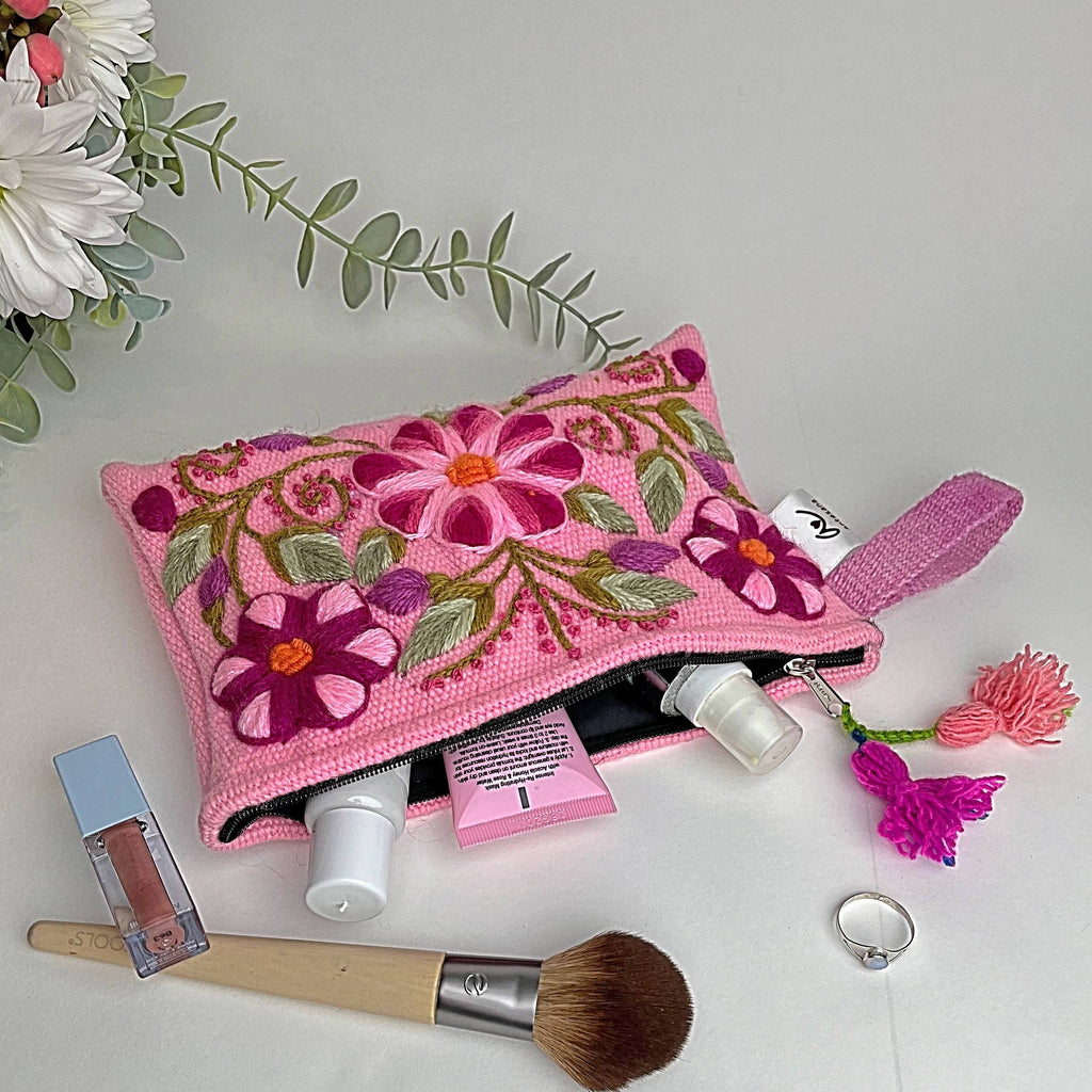 Florencia Hand Embroidered Pouch - Assorted