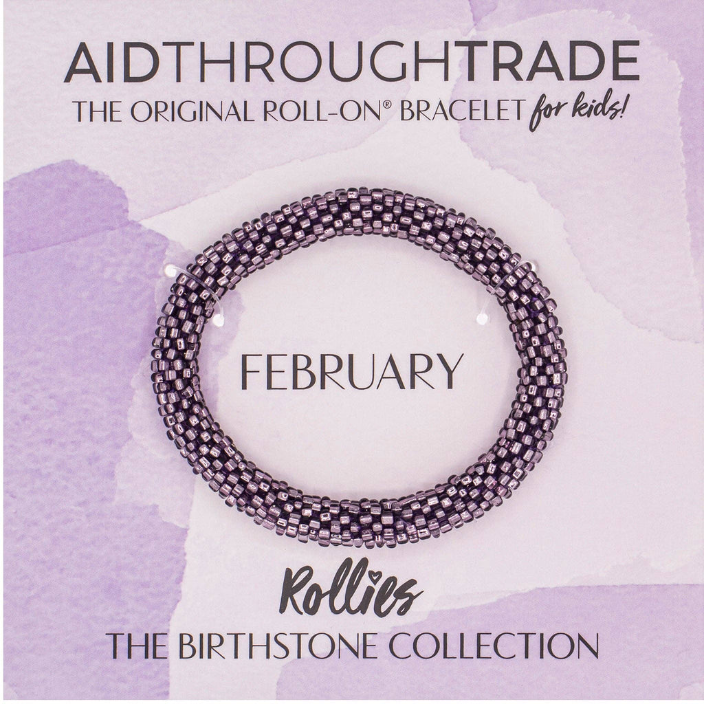 February Birthstone Rollies® for Kids - Birthday Bracelet