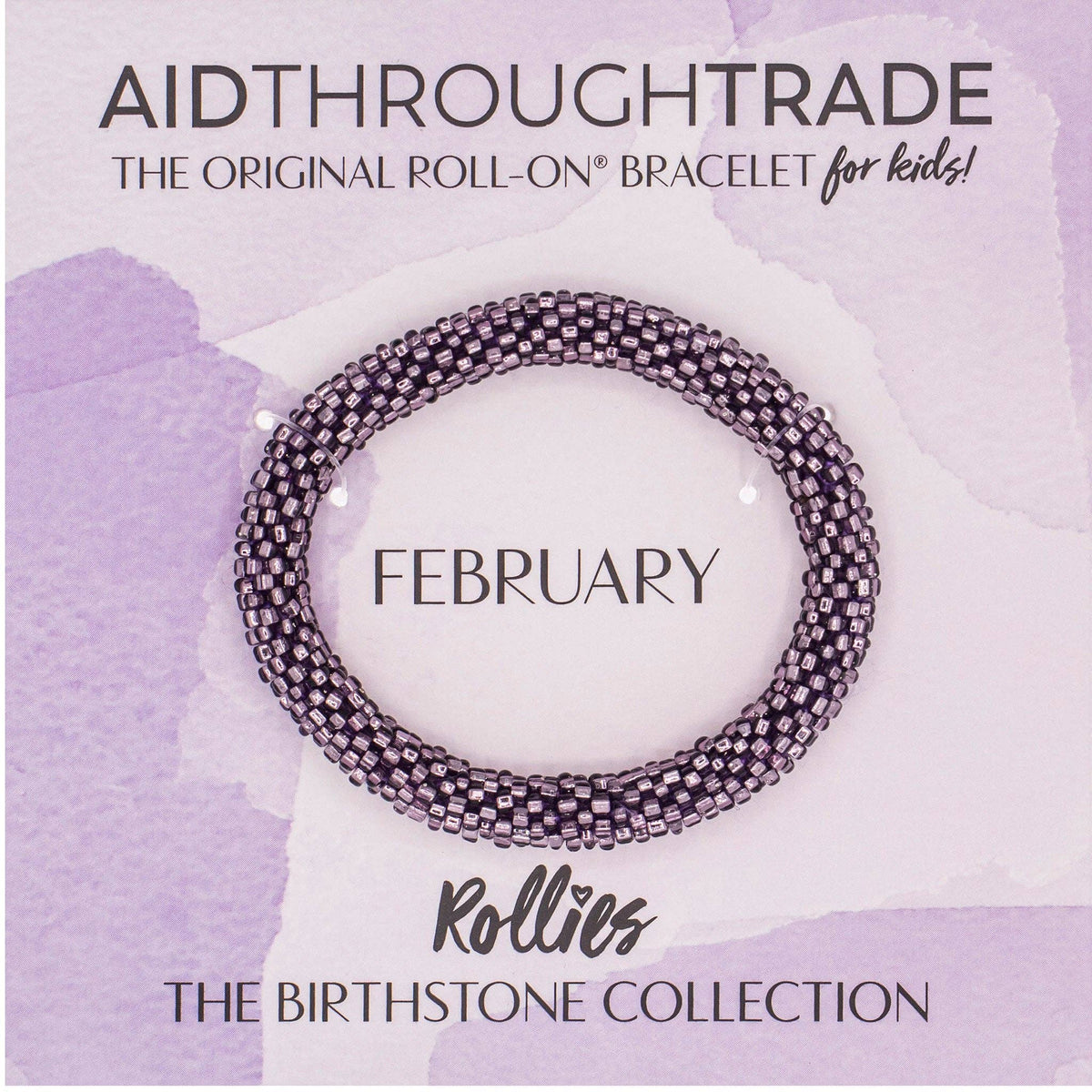 February Birthstone Rollies® for Kids - Birthday Bracelet