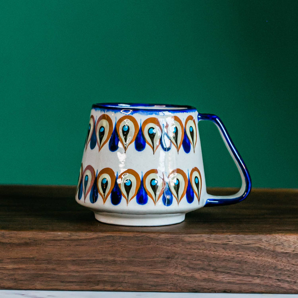 White San Antonio Palopo Ceramic Beer Mug
