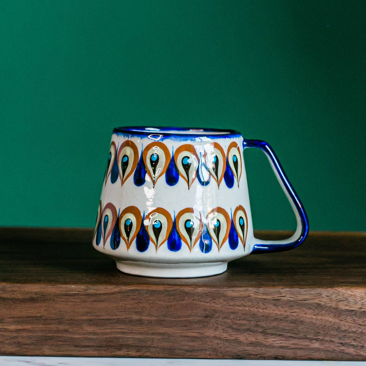 White San Antonio Palopo Ceramic Beer Mug