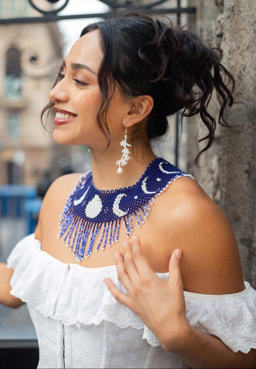 Angel’s Breath – Native White Beaded Earrings of Pure Grace