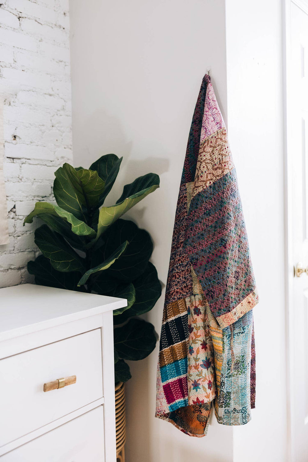 Kantha Stitch Sari Bathrobe