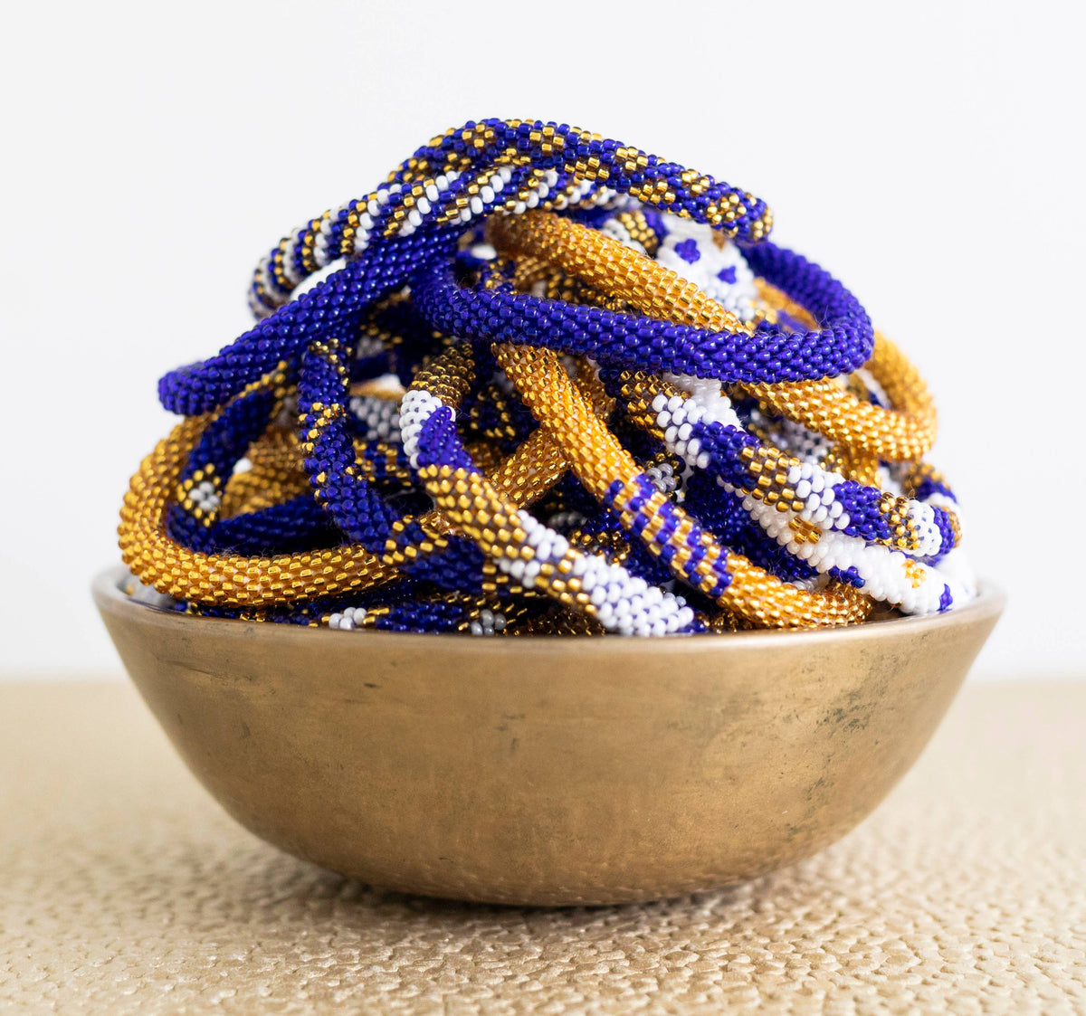 Roll-On® Game Day Bracelet Gold & Navy
