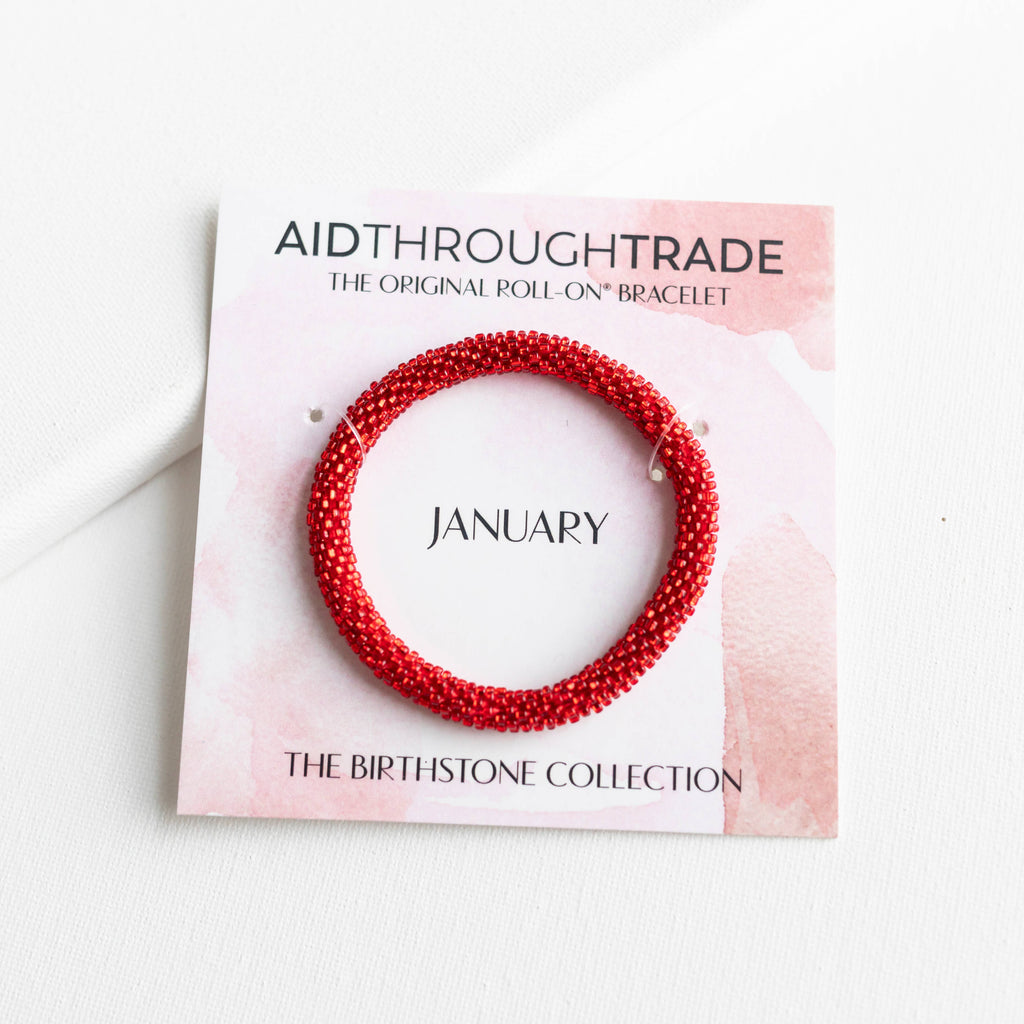 💎 January Birthstone Roll-On® Bracelet -Ideal Birthday Gift