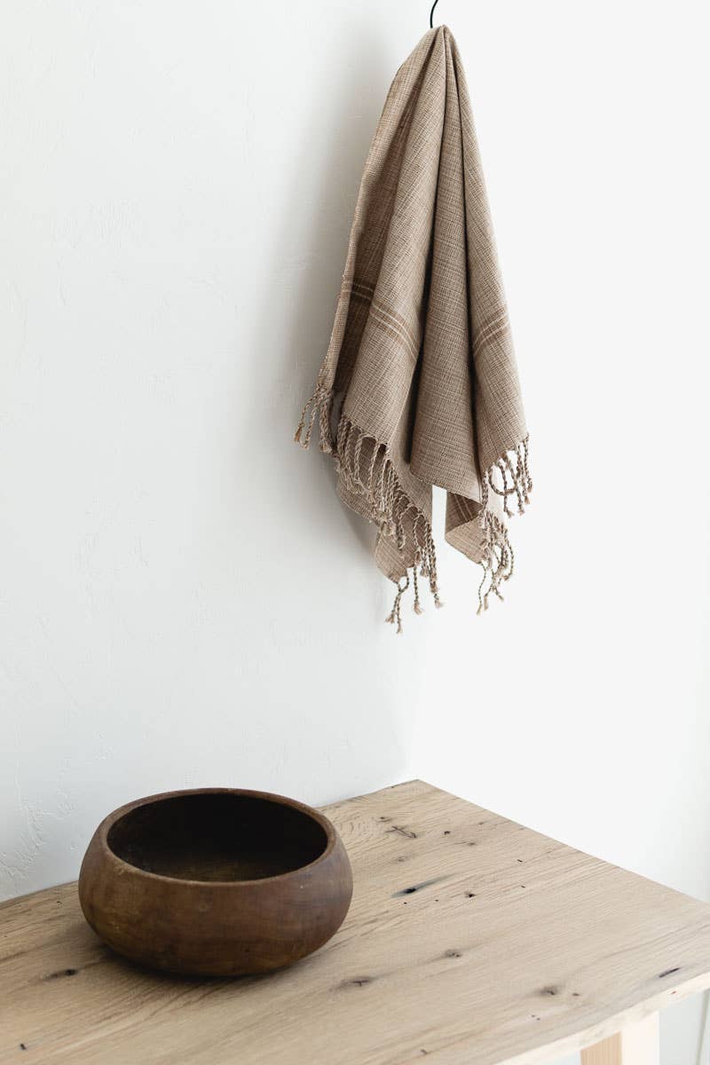 Oversized Woven Hand Towel in Desert