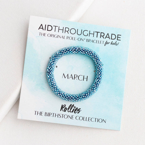 *NEW* March Birthstone Rollies® for Kids - Birthday Bracelet