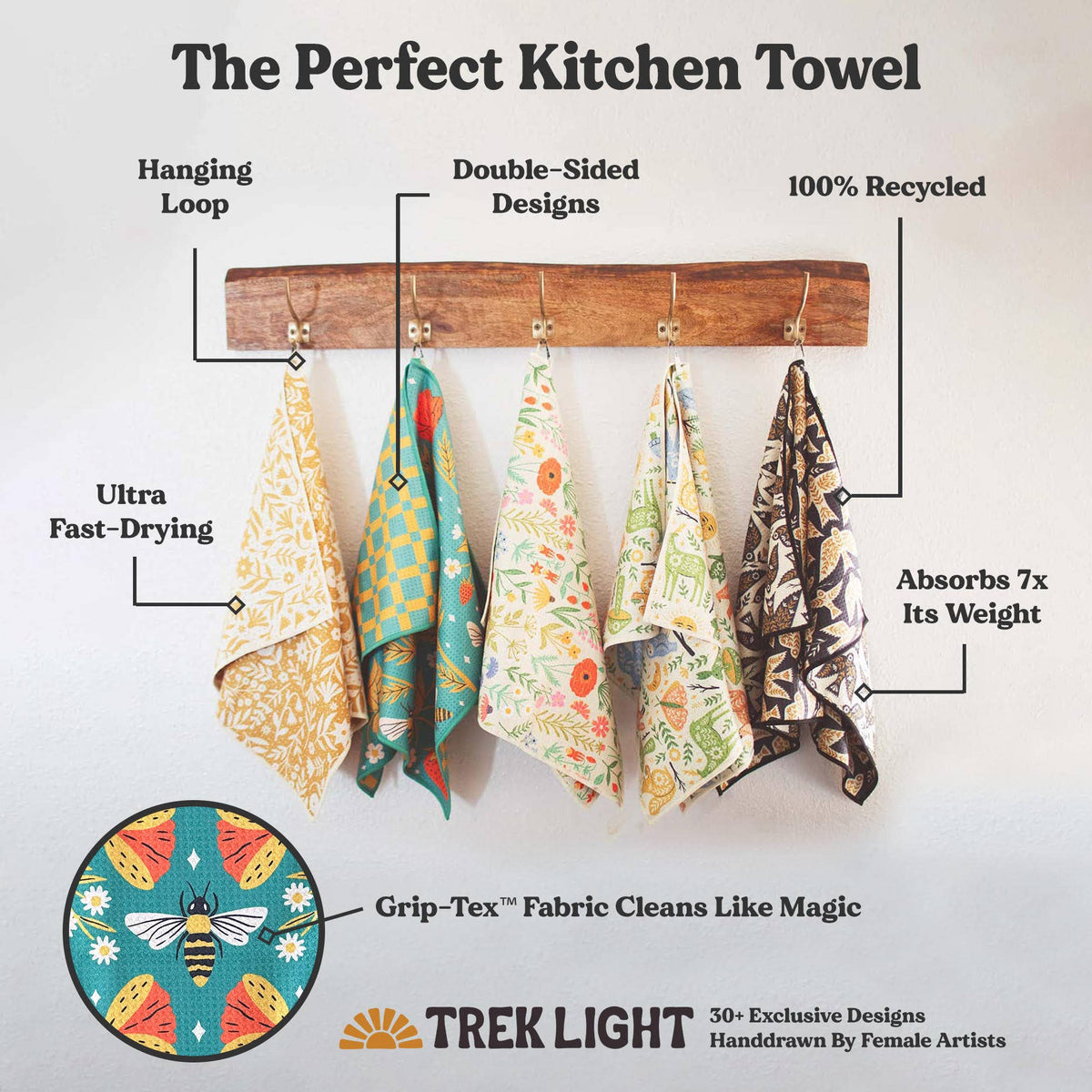 Kitchen Tea Towel Quick Dry | Songbird