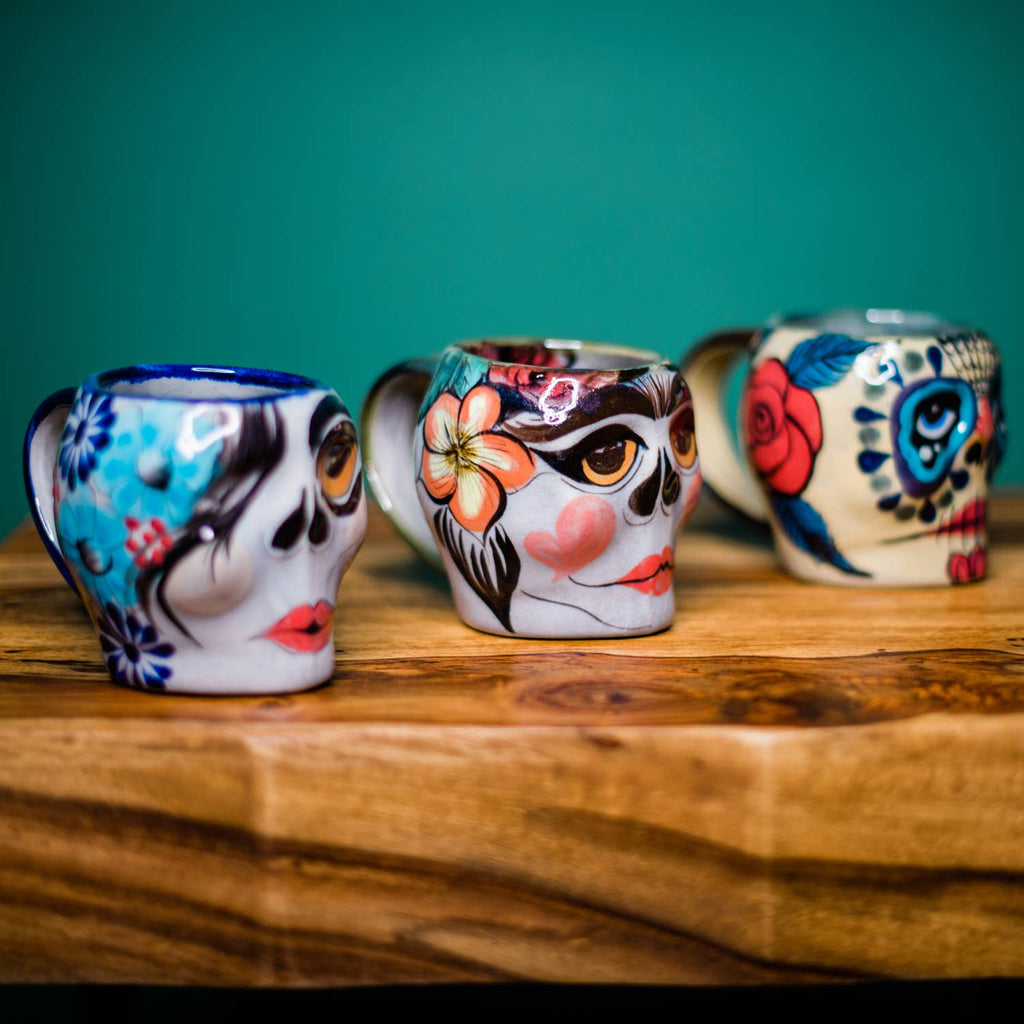 La Catrina Sugar Skull Skeleton Mug - Guatemala