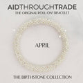 💎 April Roll-On® Birthstone Bracelet - Ideal Birthday Gift!