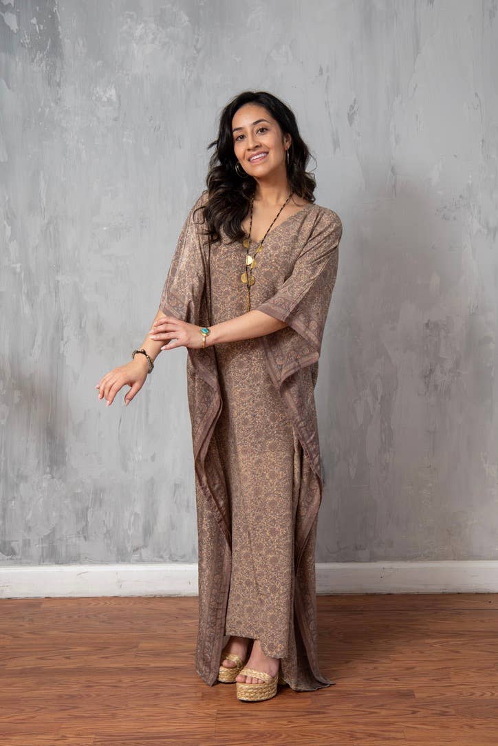Sari Kaftan - Perfect Summer/Resort Wear!