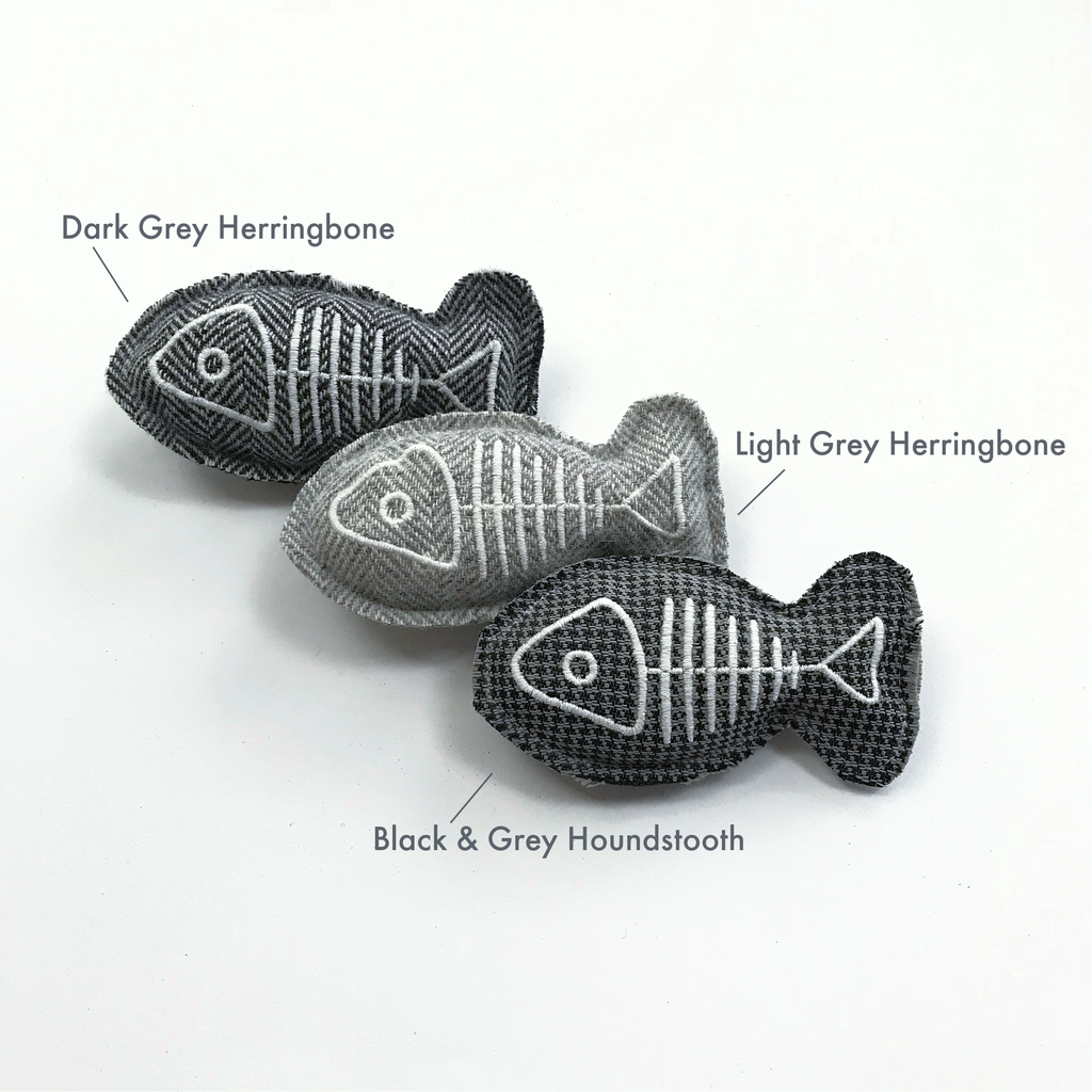 Grey Fish Catnip Toy