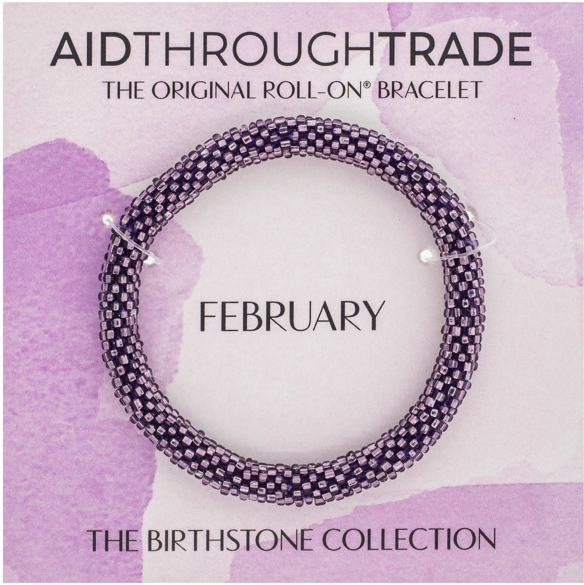 💎 February Birthstone Roll-On® Bracelet - Birthday Gift