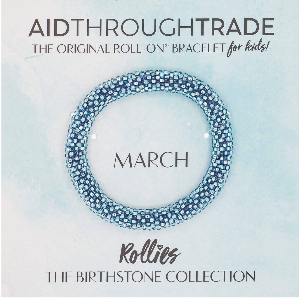 *NEW* March Birthstone Rollies® for Kids - Birthday Bracelet