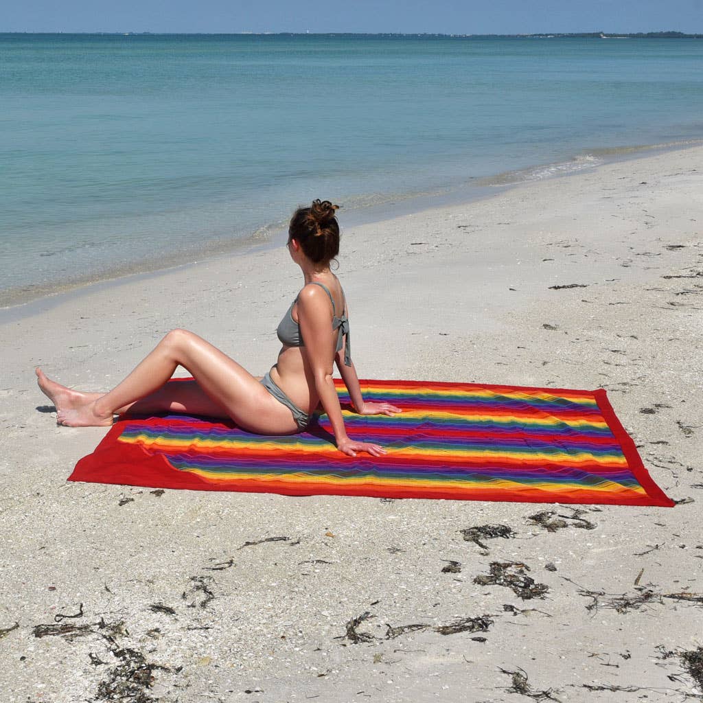 Hand Woven Guatemalan Beach Blanket