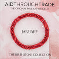 💎 January Birthstone Roll-On® Bracelet -Ideal Birthday Gift