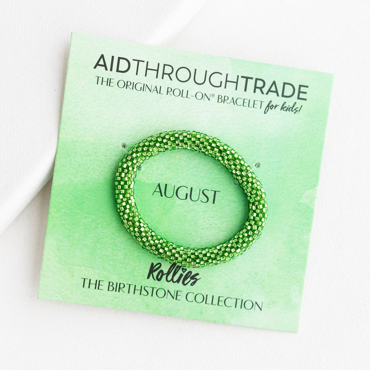 August Birthstone Rollies® for Kids - Birthday Bracelet