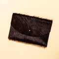 Envelope Pouch - Black Hair on Hide