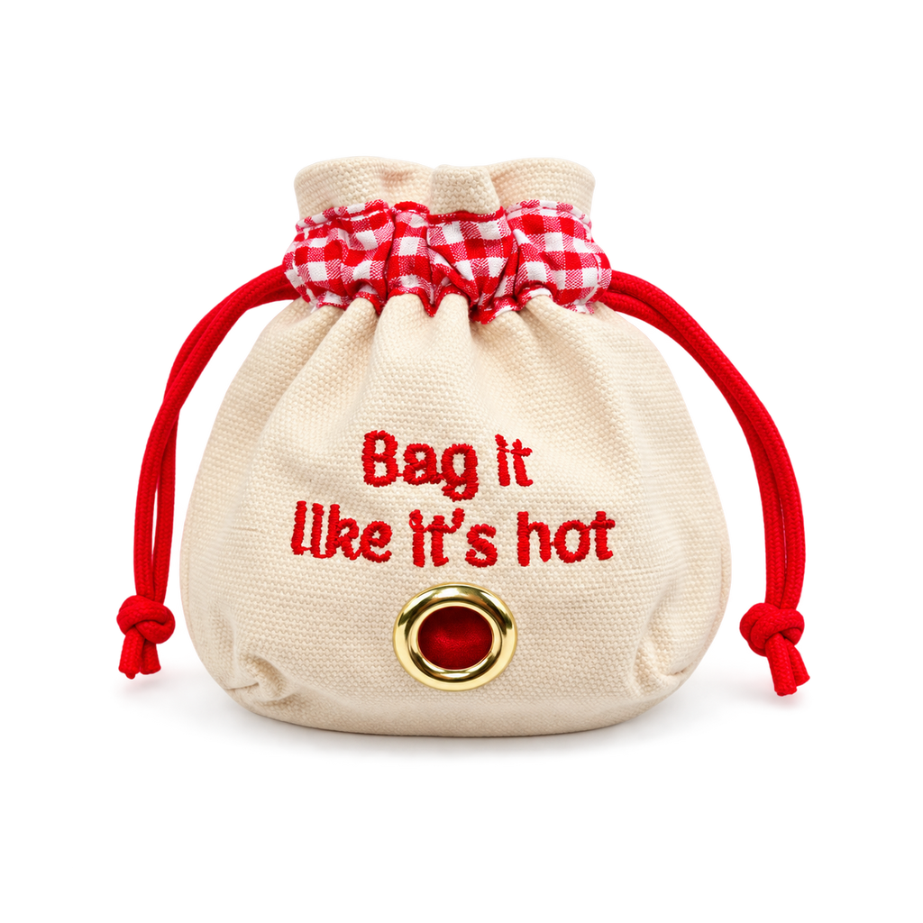 Lucky Pouch Poop Bag Holder | Cherry
