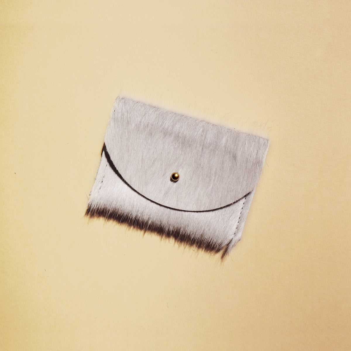 Cardholder - White Hair on Hide