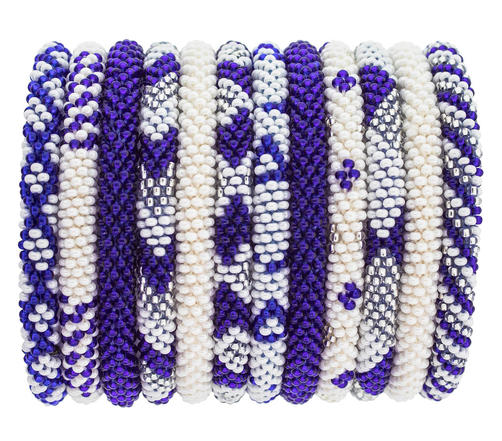 Game Day Roll-On® Bracelets Blue & White