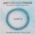 💎 March Roll-On® Birthstone Bracelet - Ideal Birthday Gift!