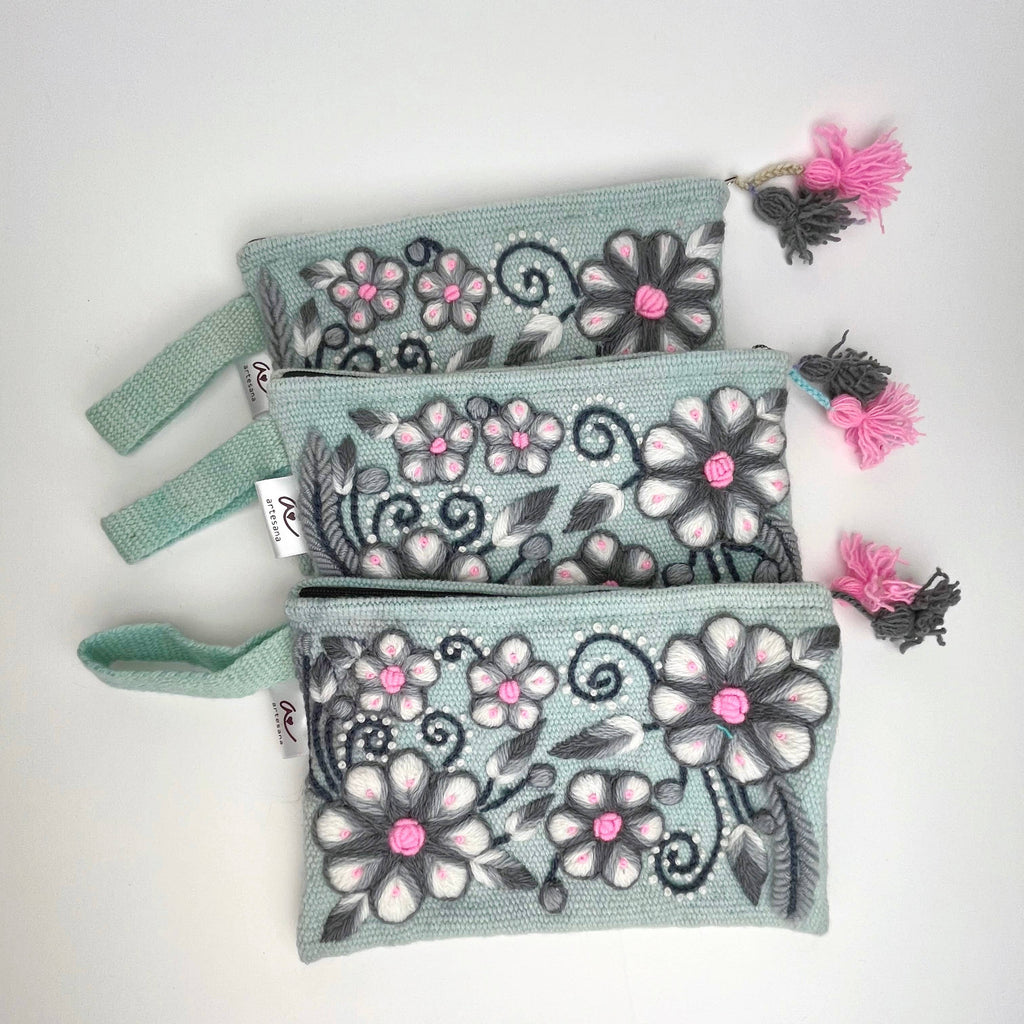 Florencia Hand Embroidered Pouch - Assorted