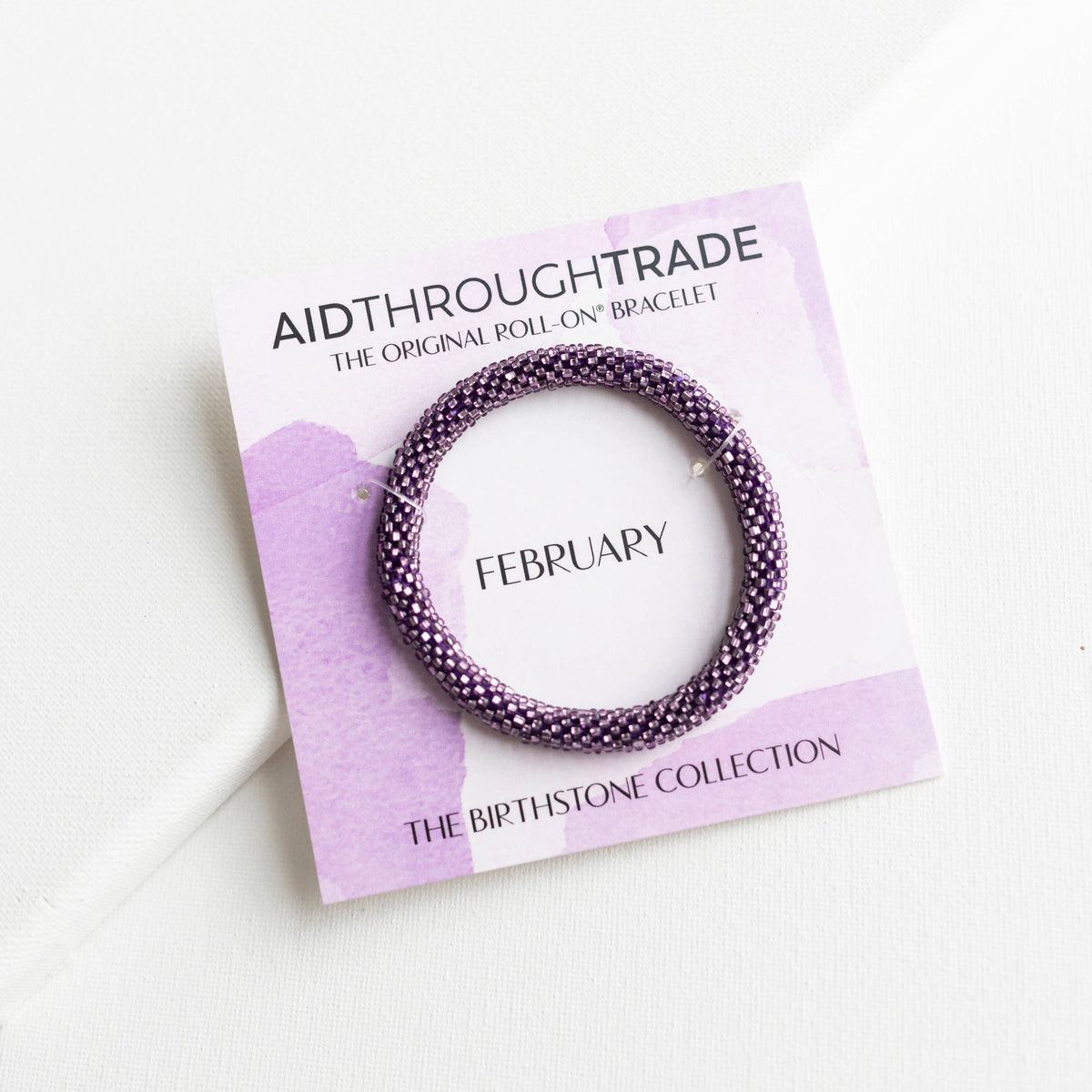 💎 February Birthstone Roll-On® Bracelet - Birthday Gift