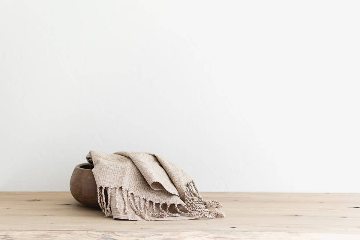 Oversized Woven Hand Towel in Desert