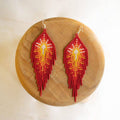 Jalapeño – Native Beaded Earrings in Fiery Gradient Tones