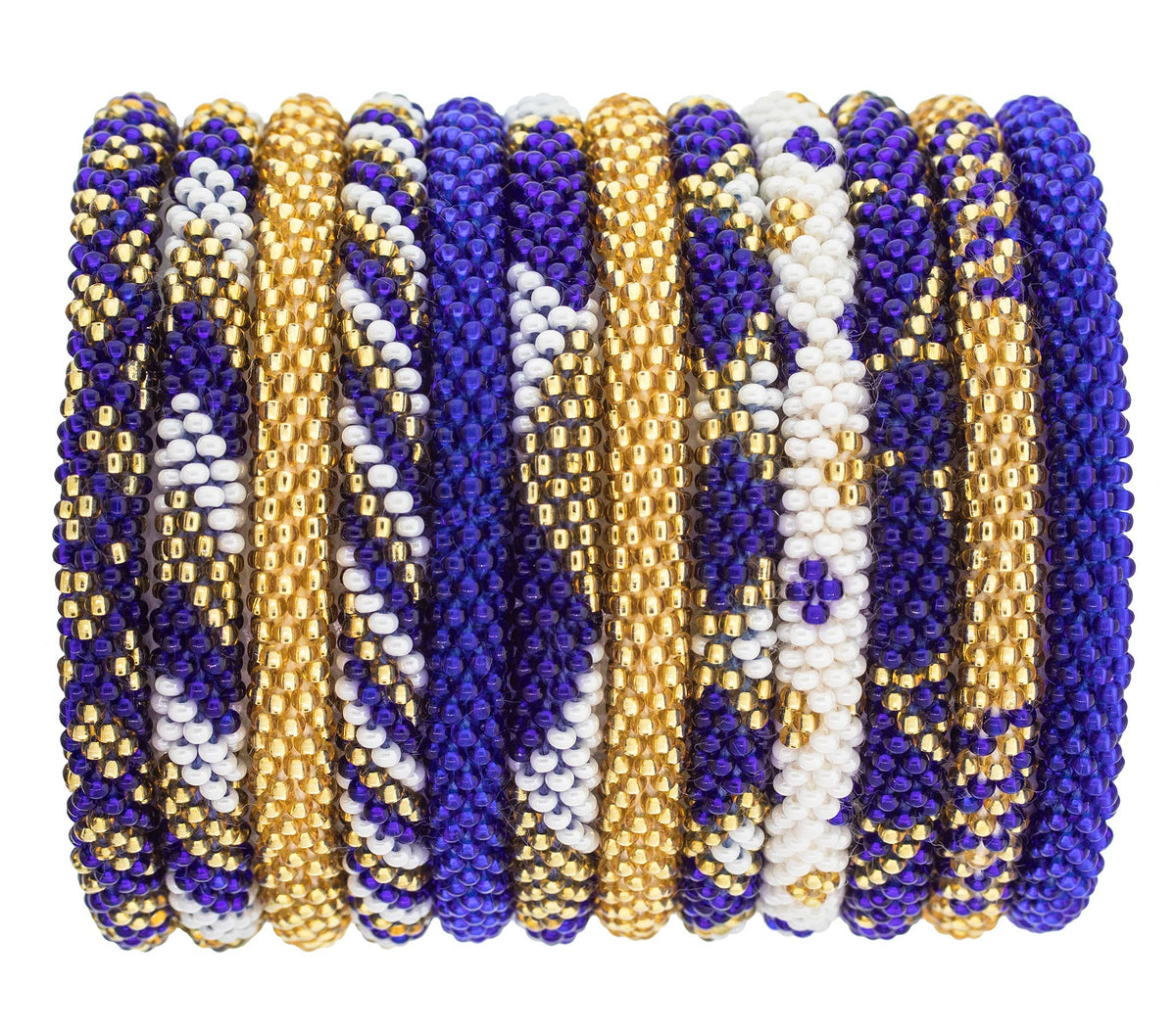 Roll-On® Game Day Bracelet Gold & Navy