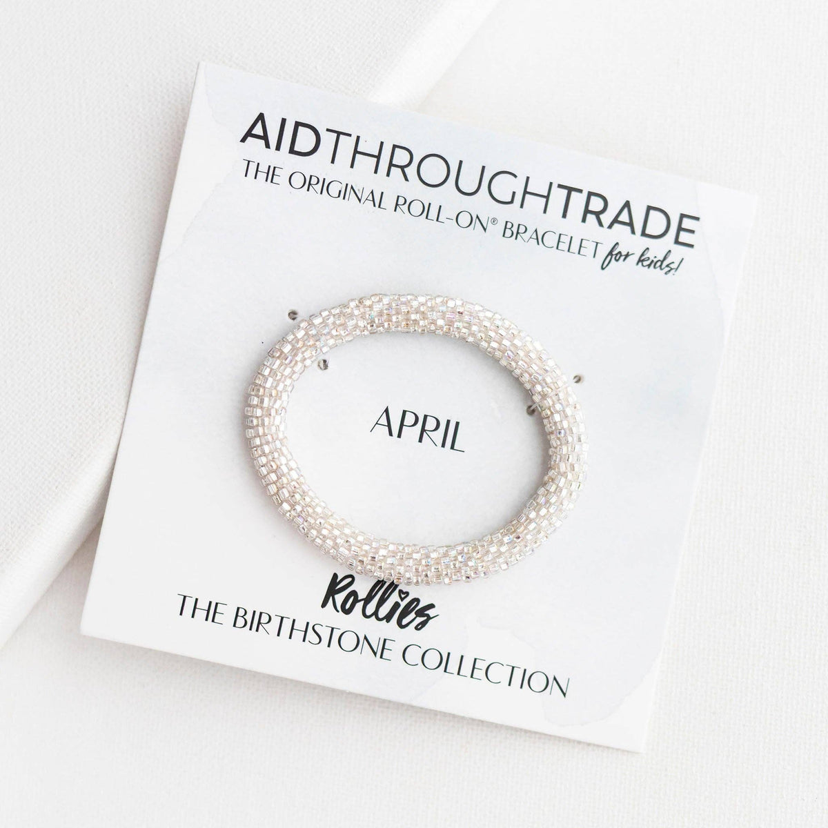 *NEW* April Birthstone Rollies® for Kids - Birthday Bracelet