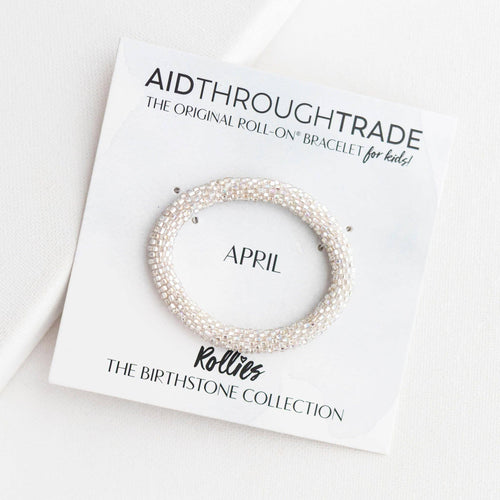 *NEW* April Birthstone Rollies® for Kids - Birthday Bracelet