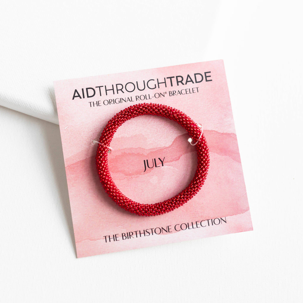 💎 July Birthstone Roll-On® Bracelet - Ideal Birthday Gift