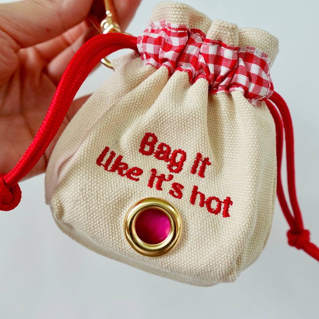 Lucky Pouch Poop Bag Holder | Cherry