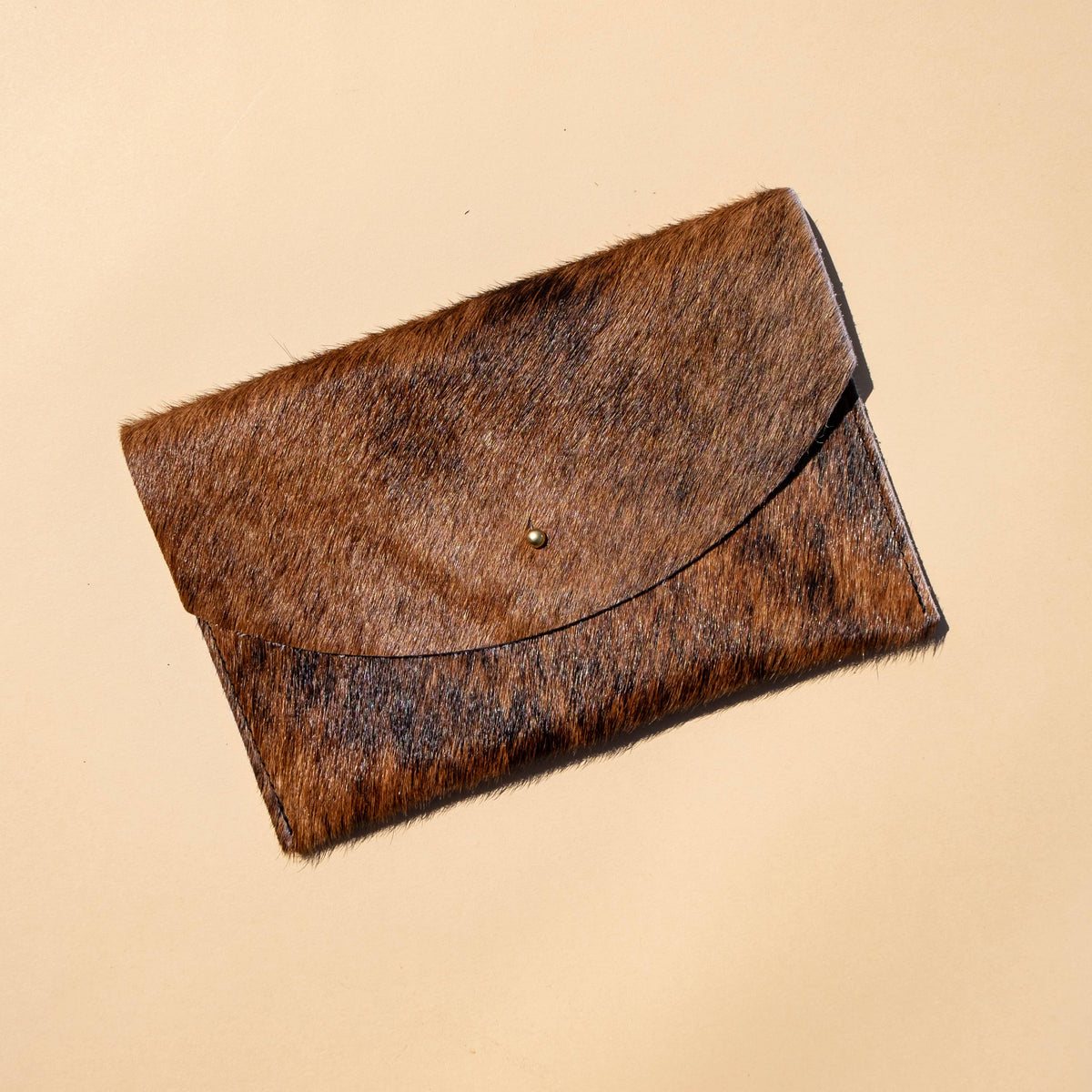 Envelope Pouch - Brindle Hair on Hide