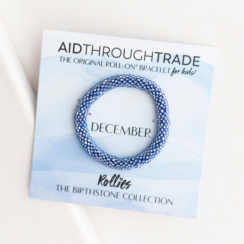 December Birthstone Rollies® for Kids - Birthday Bracelet