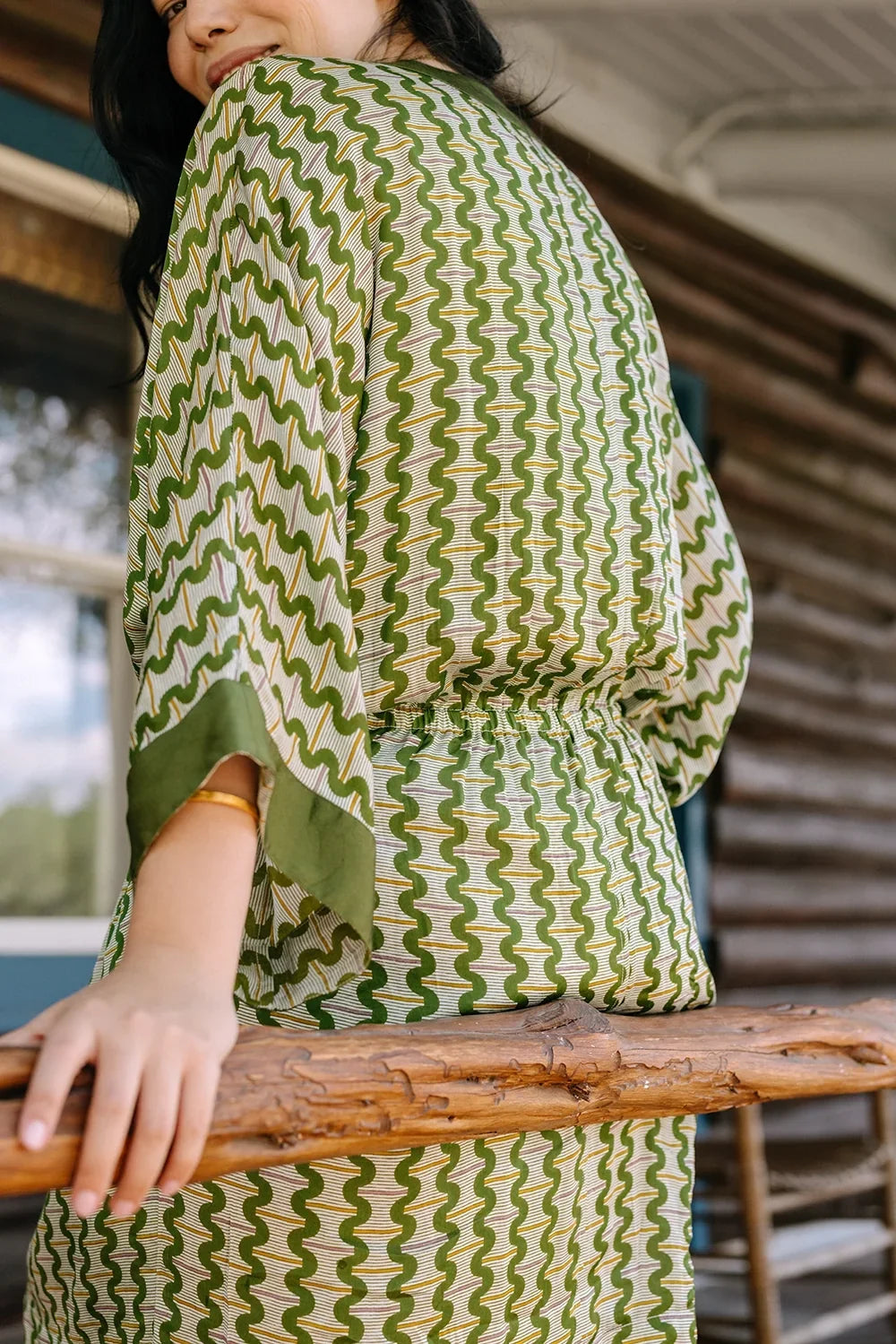 Belted Robe, Olive