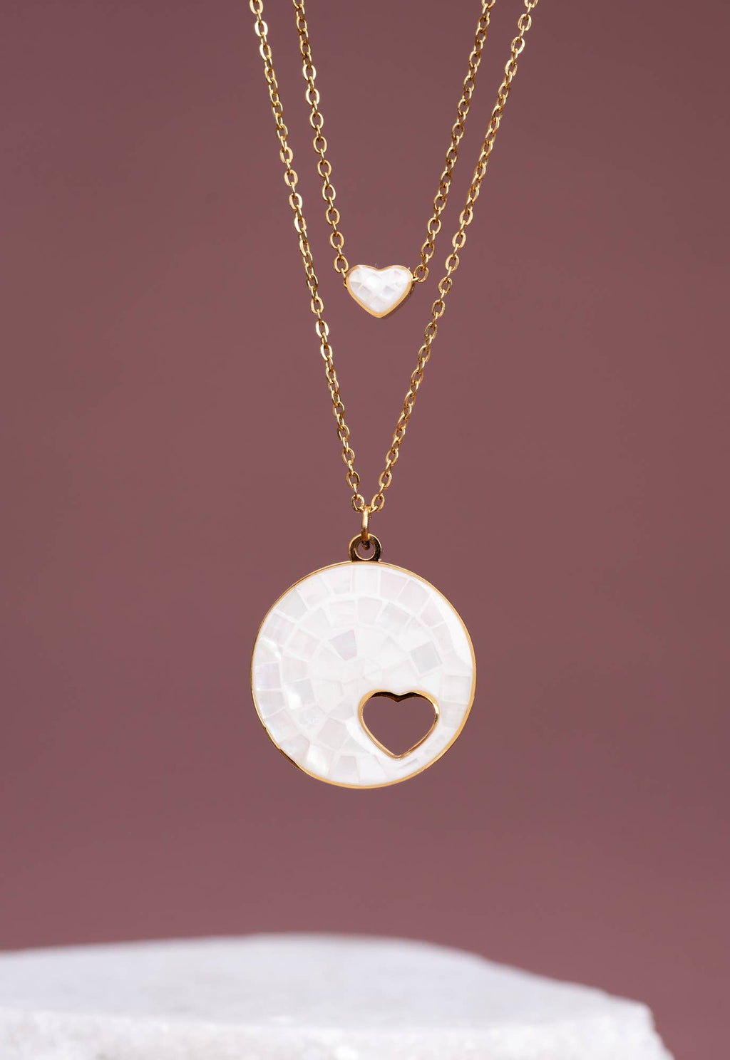 Journey Together Mother of Pearl Necklace Set