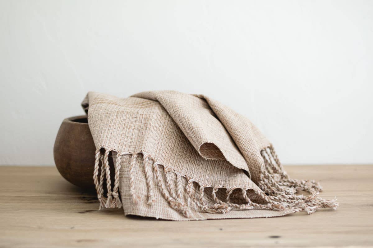 Oversized Woven Hand Towel in Desert