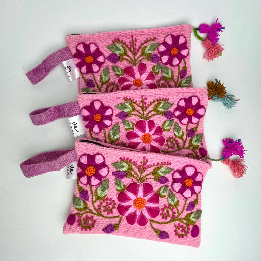 Florencia Hand Embroidered Pouch - Assorted