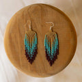 Jade Mist – Native Beaded Earrings in Earthy Jade Tones