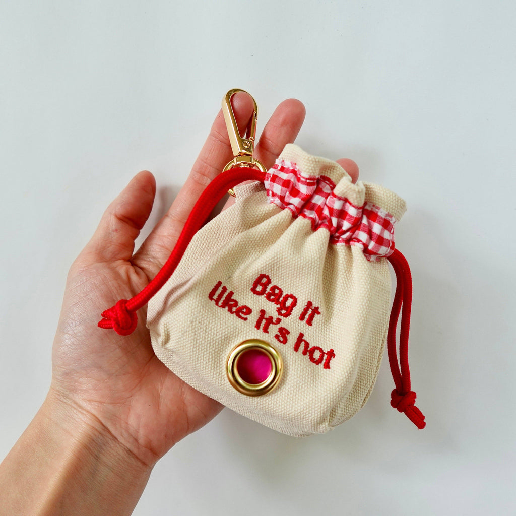 Lucky Pouch Poop Bag Holder | Cherry