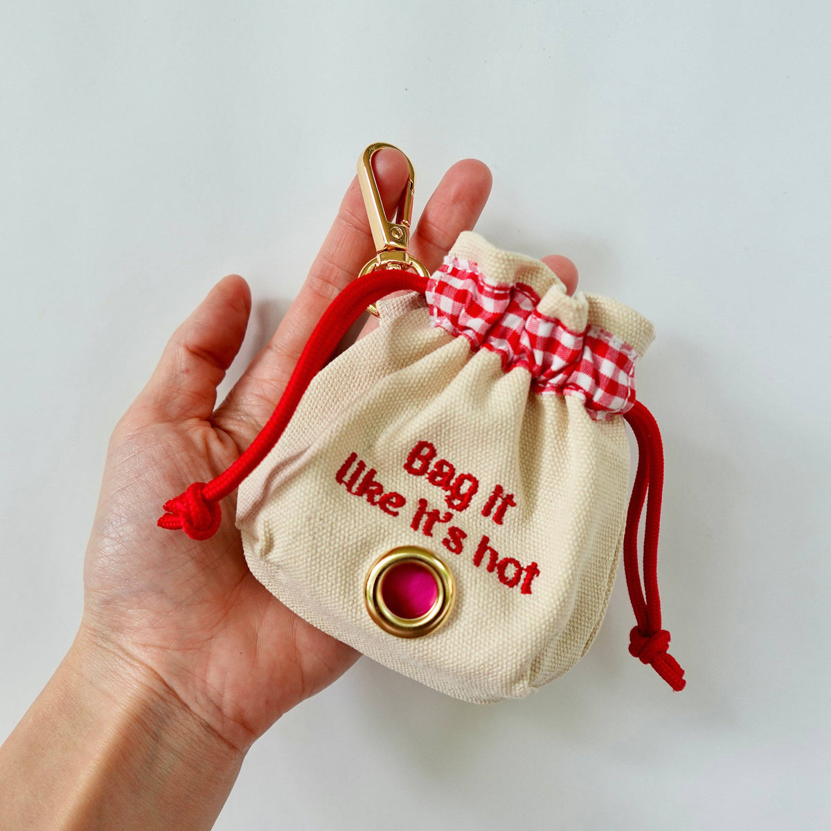 Lucky Pouch Poop Bag Holder | Cherry