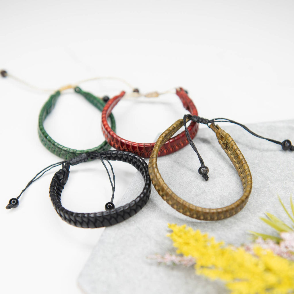 Large Braided Leather Bracelets