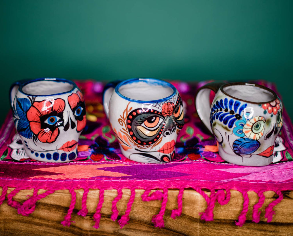 La Catrina Sugar Skull Skeleton Mug - Guatemala