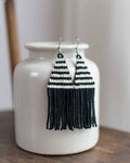 Beaded Fringe Earrings in Opuesta